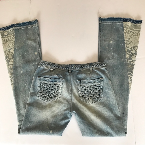 Free People Century Braided Mermaid Flare jeans 28 - Picture 5 of 8